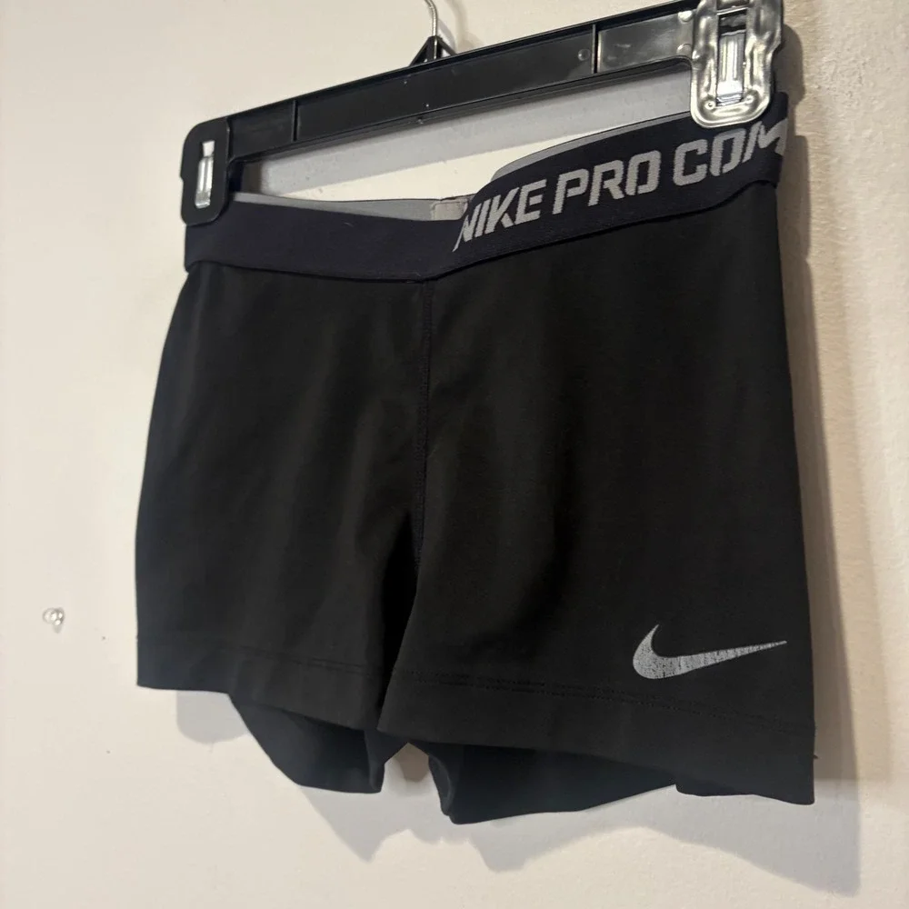 Nike Pro Combat Compression Shorts Women S Black‎ Dri-FIT Athletic Gym 3in